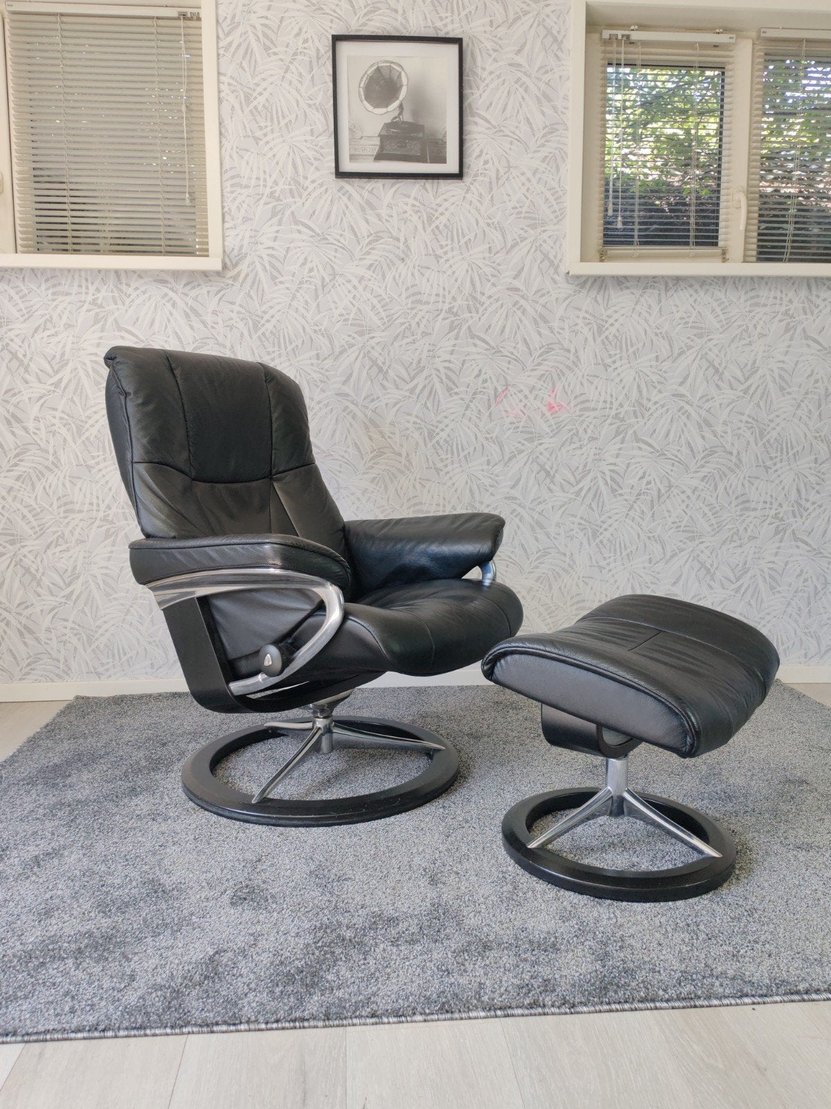 Stressless Consul Signature leren relax fauteuil met hocker, Sykkylven, Noorwegen, Modern, Comfort, Ophalen of Verzenden, Leer