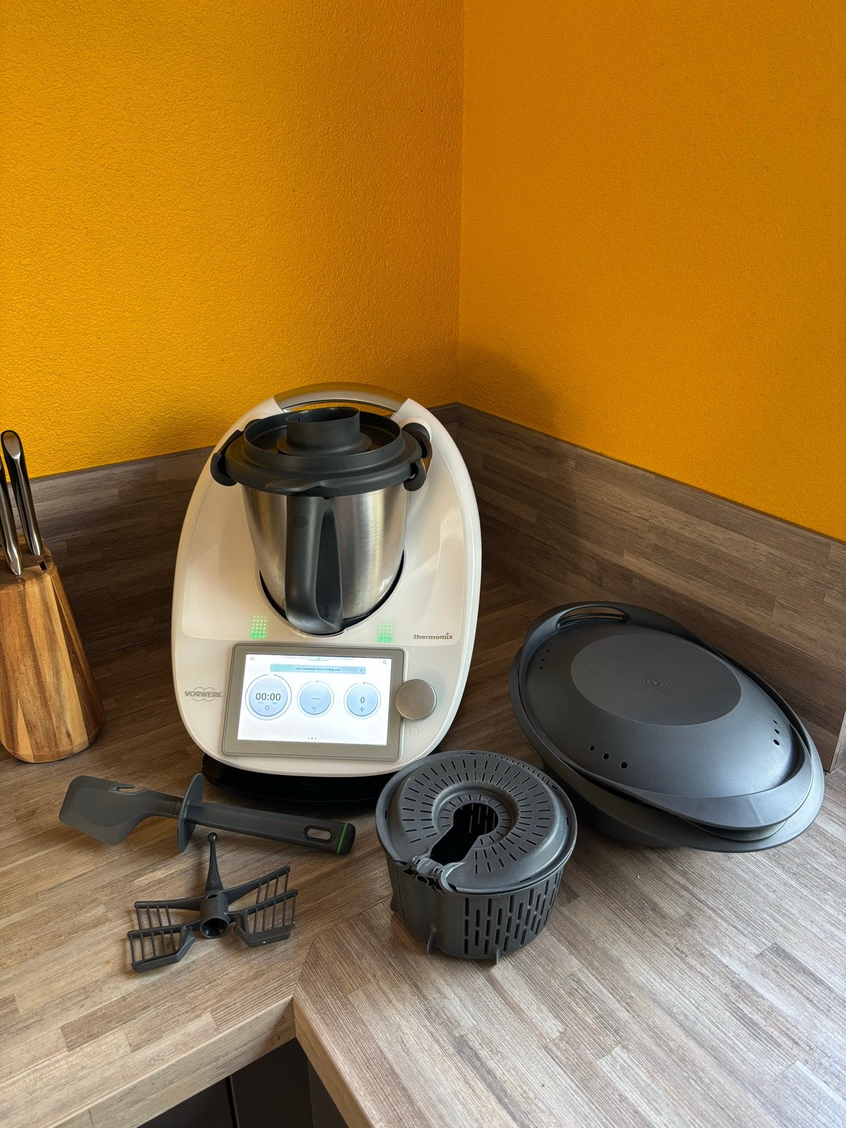 Thermomix TM6 met accessoires - Zo goed als nieuw, Ophalen, 3 snelheden of meer, Zo goed als nieuw, 2 tot 3 liter
