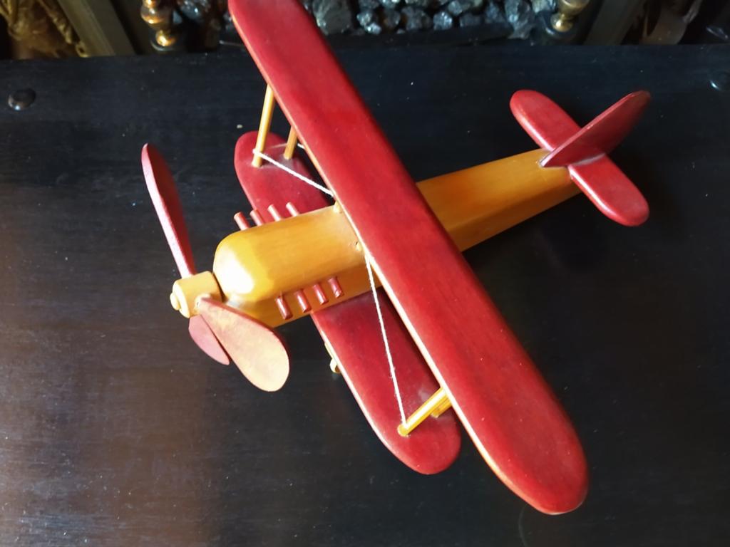 Houten model biplane vliegtuig propeller, Ophalen of Verzenden, Zo goed als nieuw, 1:72 tot 1:144, Overige merken