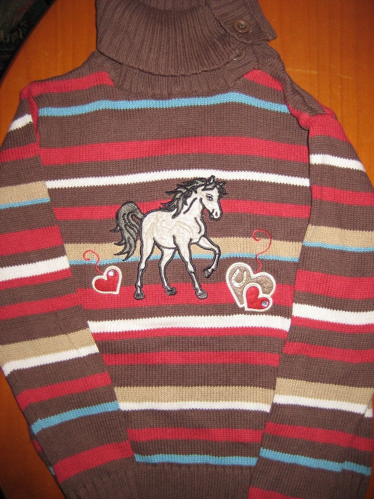 Bruine coltrui, 146/152, manguun kids, Ophalen of Verzenden, Zo goed als nieuw, Meisje, Trui of Vest