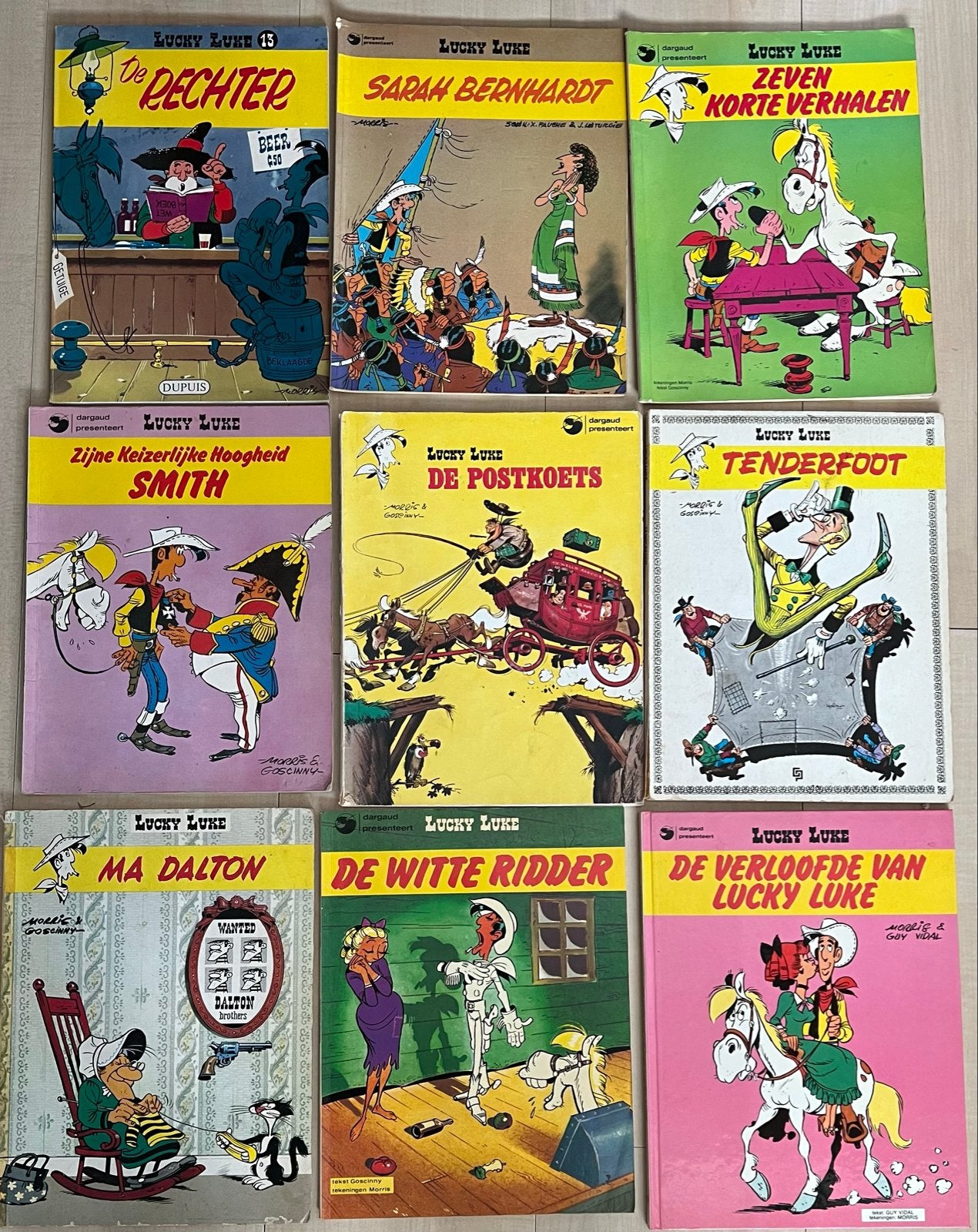 Lucky Luke Stripboeken Collectie - 9 albums, Boeken, Stripboeken, Meerdere stripboeken, Ophalen of Verzenden, Gelezen
