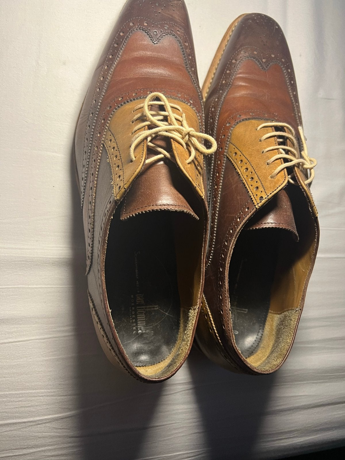 Stijlvolle Heren Brogues van Bommel - Bruin Leer Maat 46 H, Ophalen of Verzenden, Gedragen, Bruin, Veterschoenen