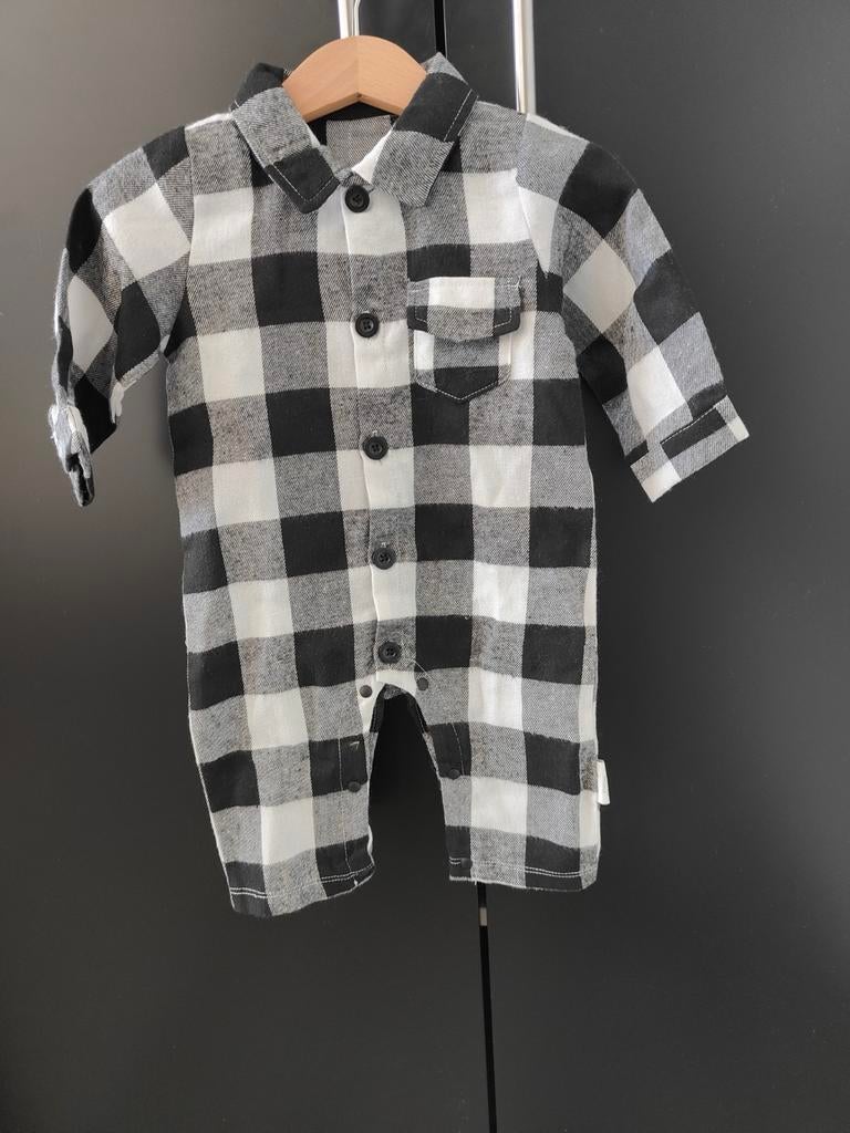 Geruit baby pakje maat 74, Kinderen en Baby's, Babykleding | Maat 74, Jongetje of Meisje, Ophalen of Verzenden, Zo goed als nieuw