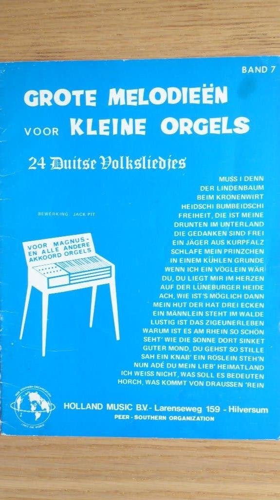 Grote melodieen voor kleine orgels band 7, Orgel, Overige soorten, Ophalen of Verzenden, Zo goed als nieuw