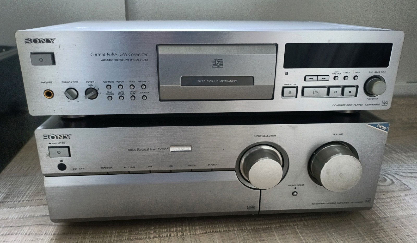 Sony CDP-XB920 CD-speler en TA-FB920R Versterker Set, Ophalen, Gebruikt, Sony