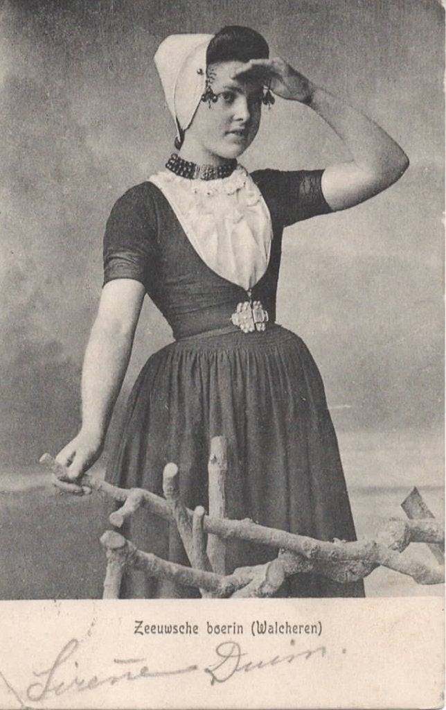 Westkapelle boerin klederdracht, Verzenden, Voor 1920, Gelopen, Zeeland