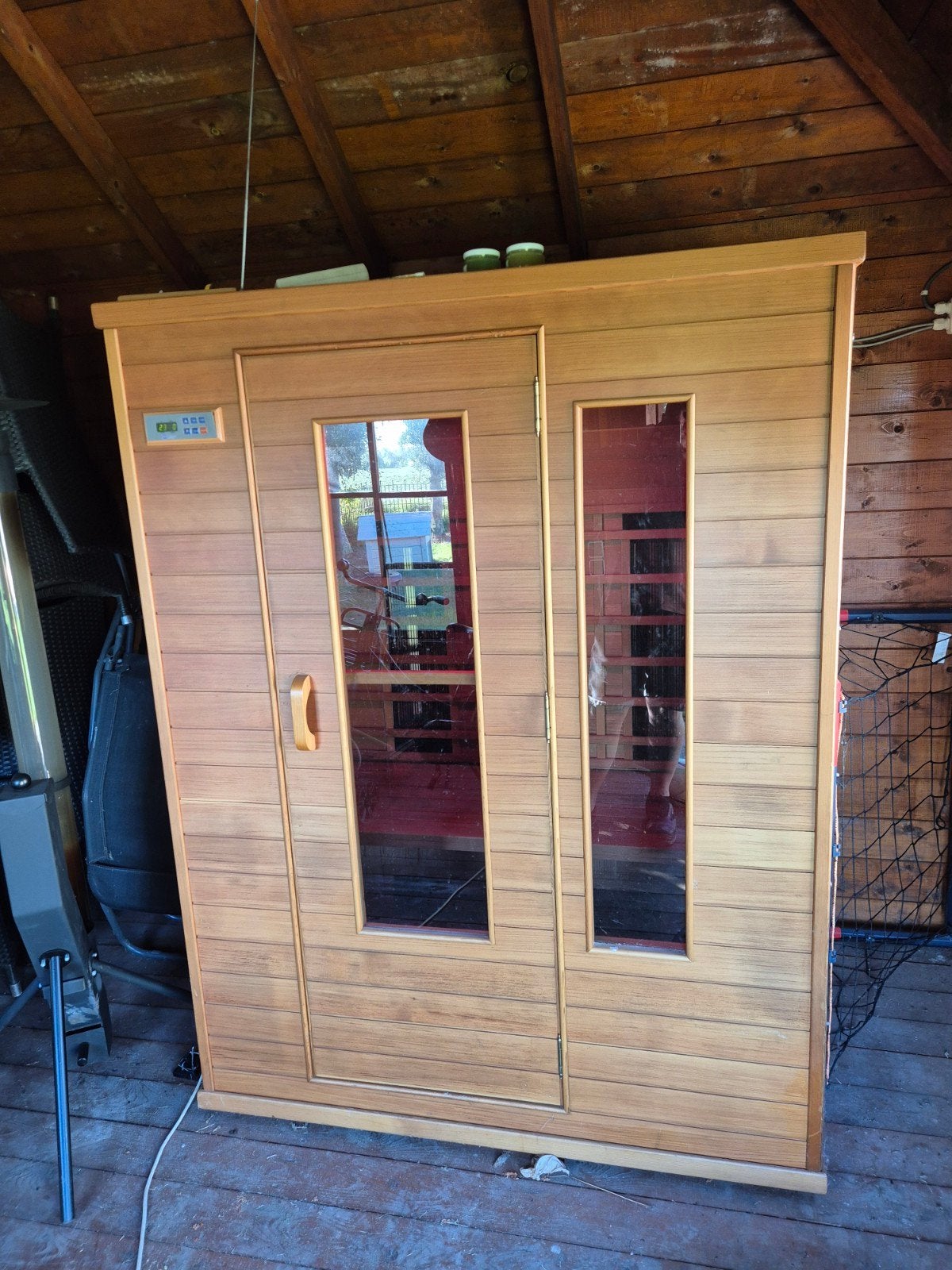 bijna gratis Infrarood sauna MN-140 met radio/cd speler , kl, Ophalen, Zo goed als nieuw, Infrarood, Complete sauna