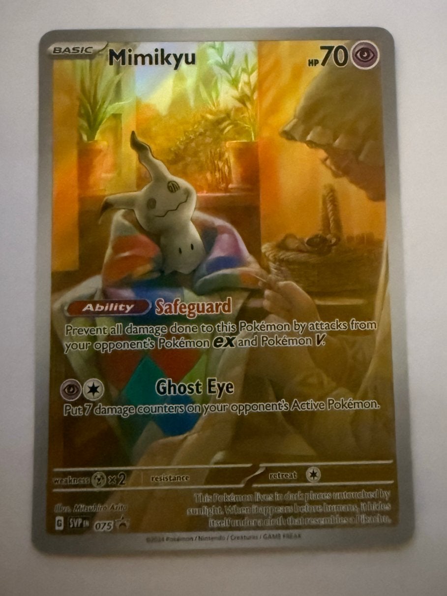 Mimikyu SVP 075 - Paldean Fates ETB Promo - Pokemon Kaart, Ophalen of Verzenden, Nieuw, Losse kaart, Foil