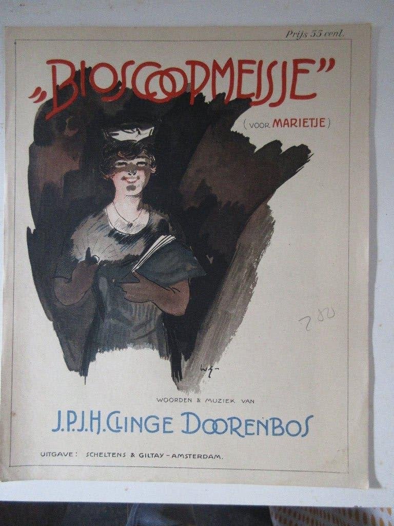 MULTI-COLOUR LITHO, WILLY SLUITER, LIEDJE+NOTEN, ca 1925, Ophalen of Verzenden, Gebruikt, Overige typen