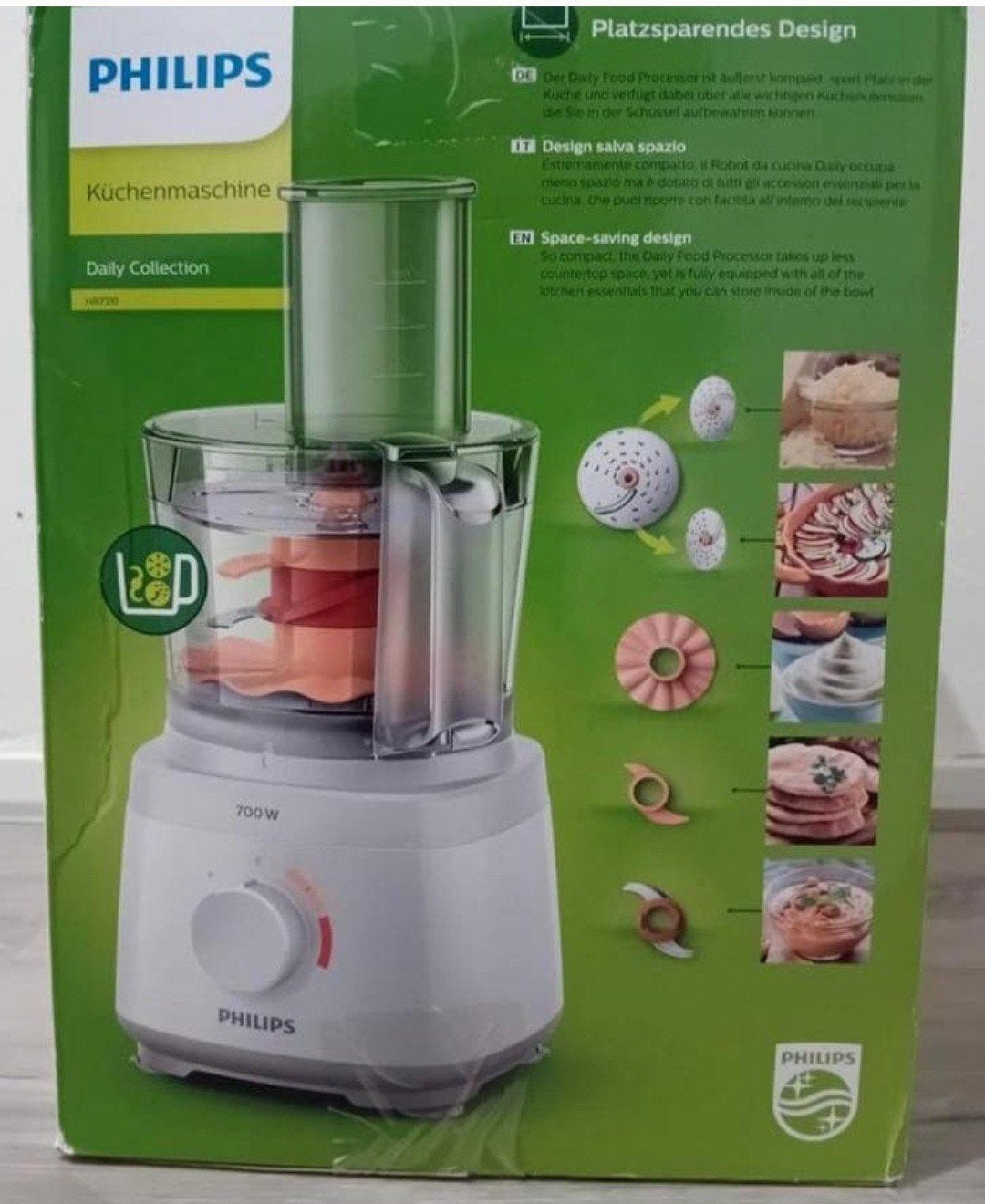 Philips HR7310 Complete keukenmachine wit. Nieuw in doos!, Witgoed en Apparatuur, Keukenmixers, Ophalen, Nieuw, 3 snelheden of meer