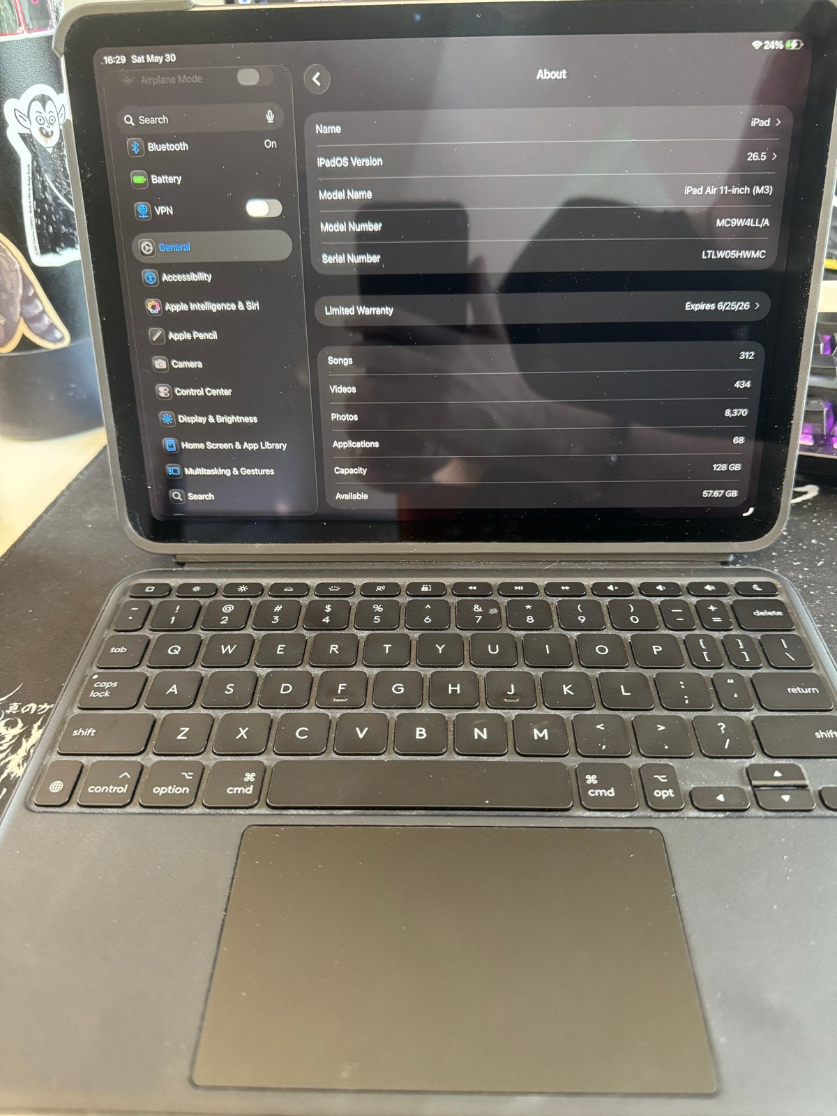 Apple iPad Air 11-inch (M3) 128GB Wi-Fi Spacegrijs, Computers en Software, Apple iPads, Apple iPad Air, 11 inch, Ophalen of Verzenden