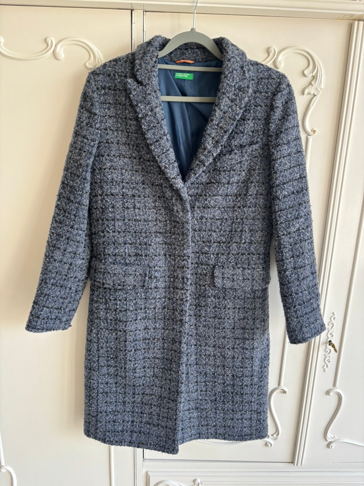 Nieuw blauw mantel jas Benetton maat 36, Ophalen of Verzenden, Nieuw, Maat 36 (S), Blauw