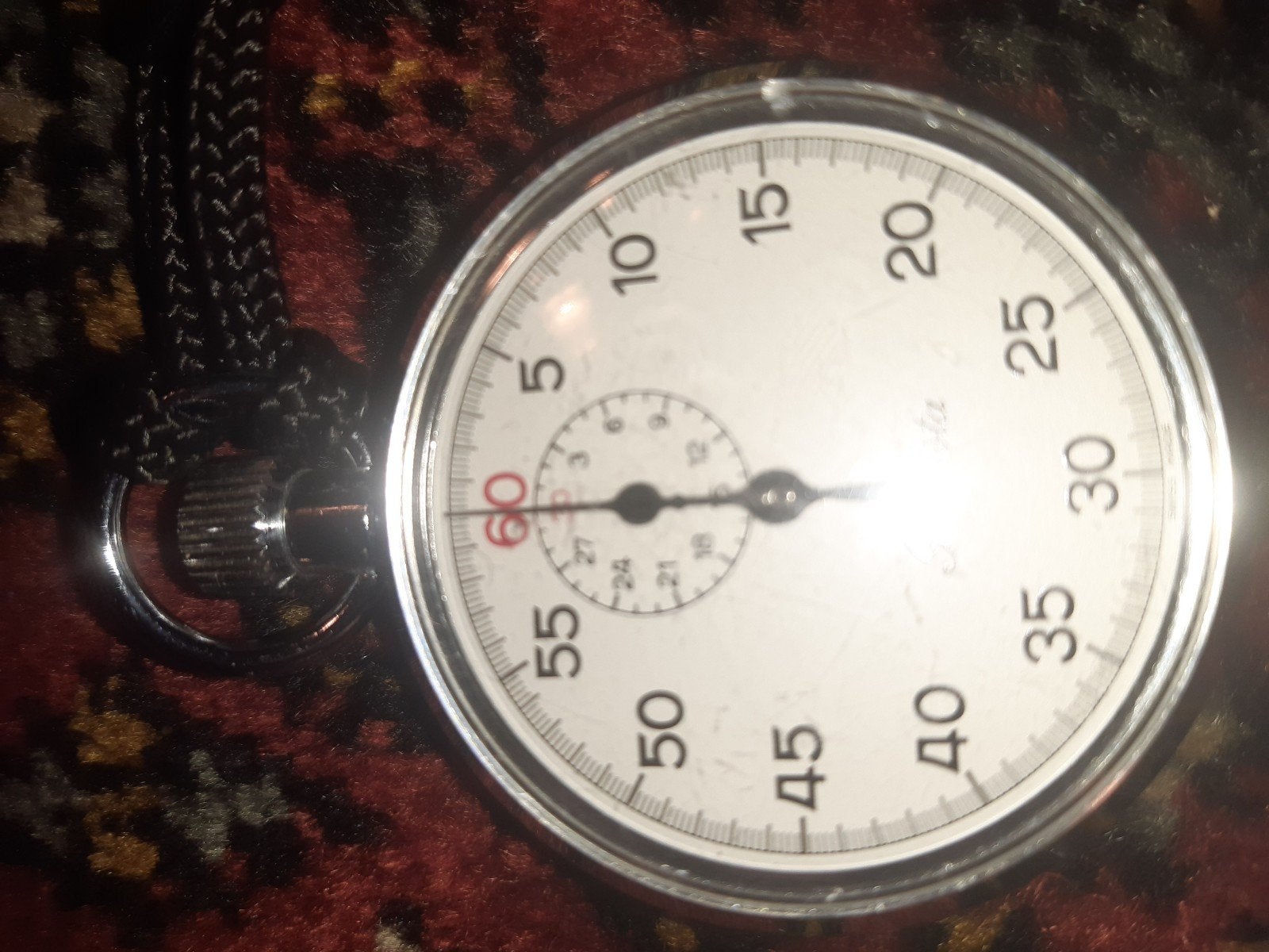 Vintage Stopwatch met Nekkoord, Overige merken, Zakhorloge, Staal, 1960 of later