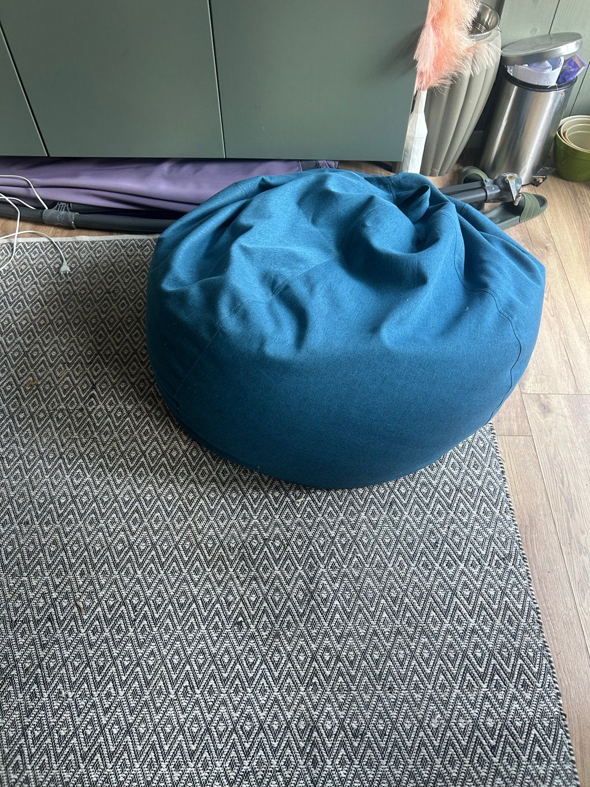 Lumaland Zitzak Bonket - Wasbaar & Comfortabel, Huis en Inrichting, Ophalen of Verzenden, Zo goed als nieuw, Blauw, Zitzak