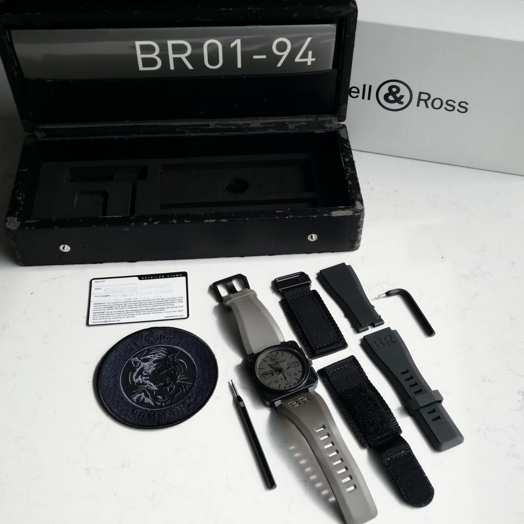 Bell & Ross BR01-94 Phantom Chronograaf - Full Set (2015), Ophalen of Verzenden