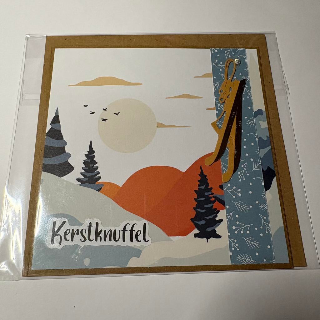 Kerstkaart craftlab / schaats marianne design 3, Ophalen of Verzenden, Nieuw, Overige thema's