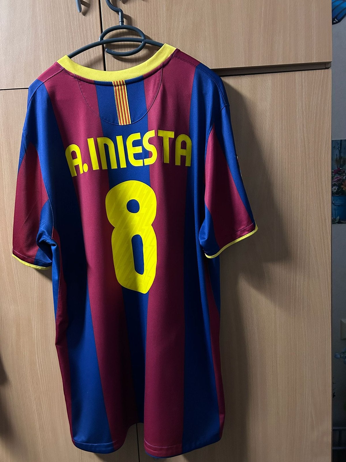 FC Barcelona Thuisshirt Iniesta/Xavi - Maat XL, Sport en Fitness, Maat XL, Ophalen of Verzenden, Zo goed als nieuw, Shirt