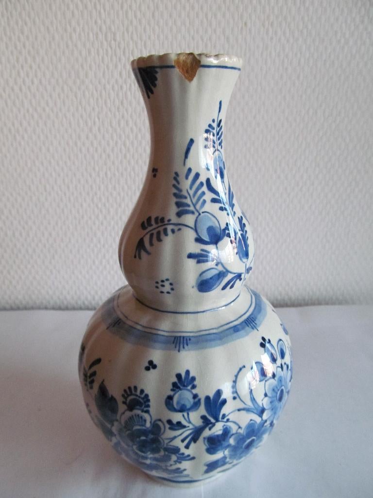 Delfsblauw kalebas vaasje., Antiek en Kunst, Ophalen