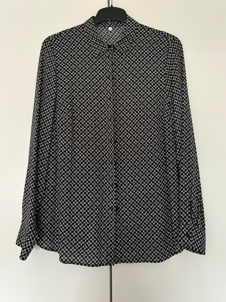 Damesblouse van Erfo, Kleding | Dames, Blouses en Tunieken, Ophalen of Verzenden, Zo goed als nieuw, Maat 42/44 (L), Zwart