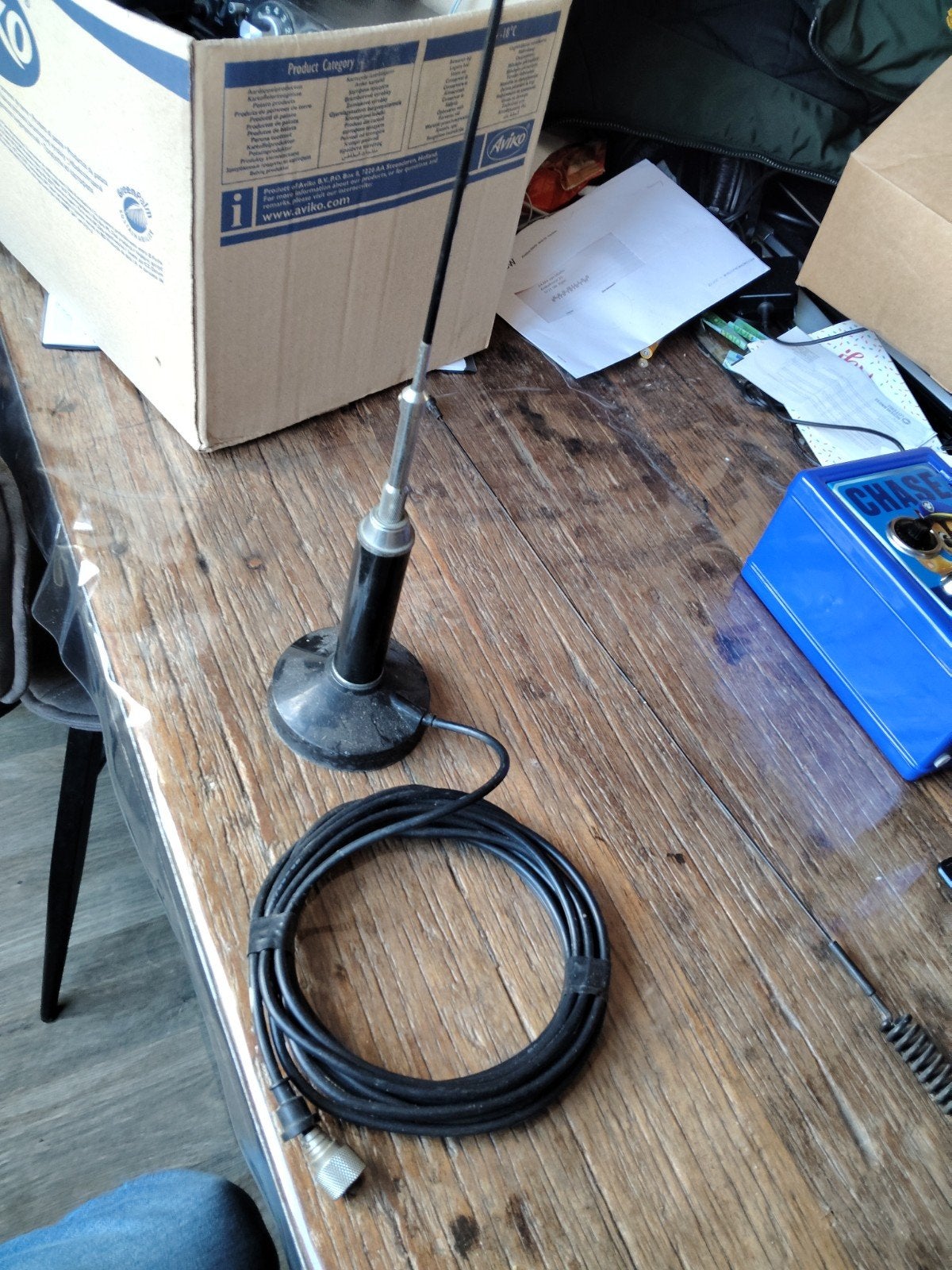 Antenne met magneetvoet en kabel, Ophalen of Verzenden, Gebruikt, Antenne