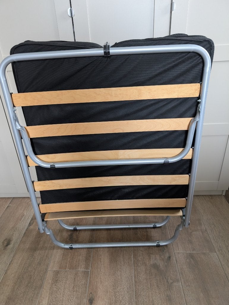 opklapbed, Gebruikt, Eenpersoons, Zwart, 80 cm