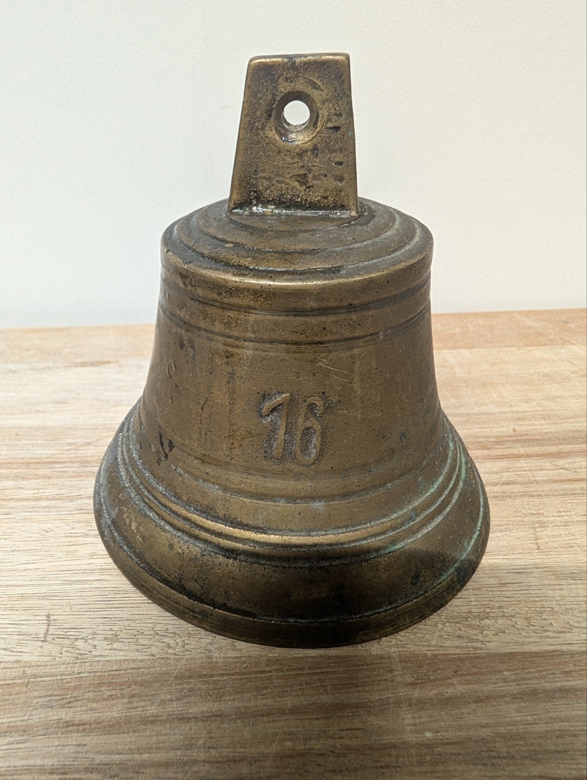 Antieke bronzen bel / scheepsbel rek5, Ophalen of Verzenden