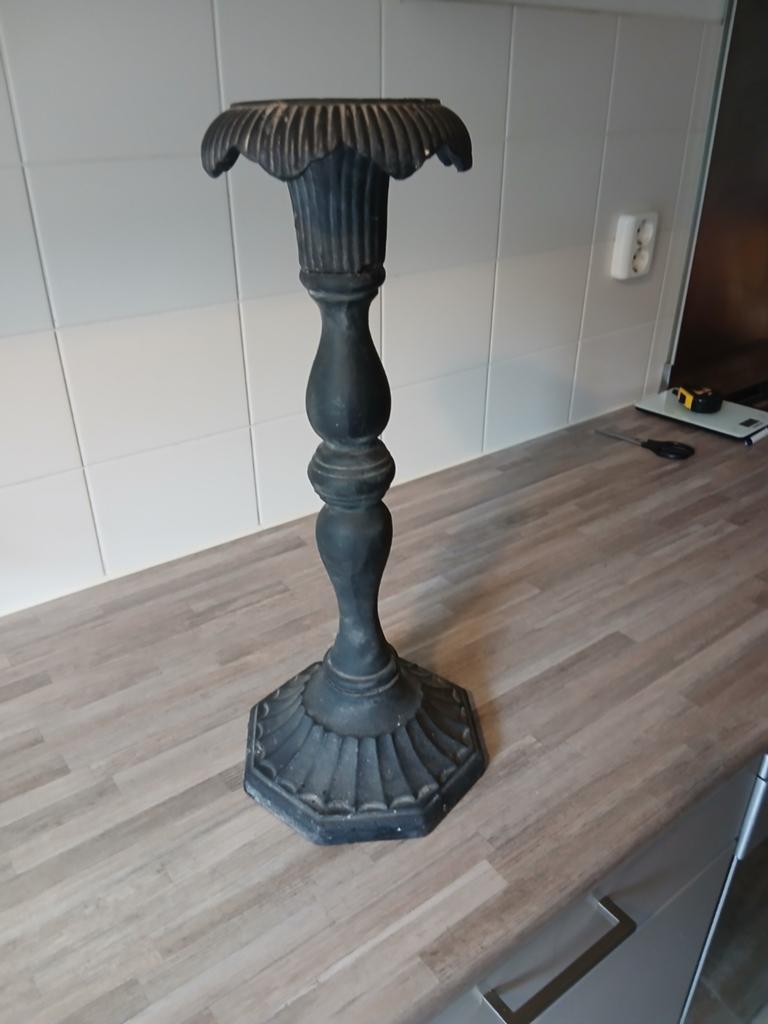 Grote kandelaar gietijzer 50cm/7kg, Antiek en Kunst, Antiek | Kandelaars, Ophalen of Verzenden