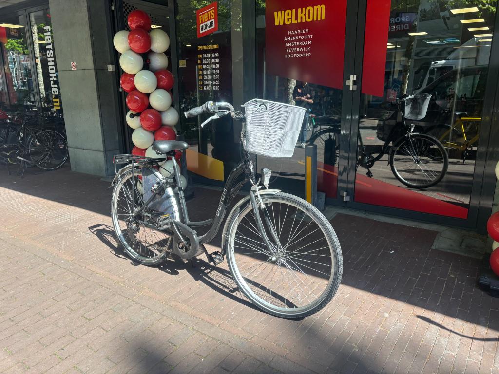 Fietshokje Raaks: Dutch Hollandia lage instap 6sp, Gebruikt, 47 tot 50 cm, Versnellingen, Niet ingevuld