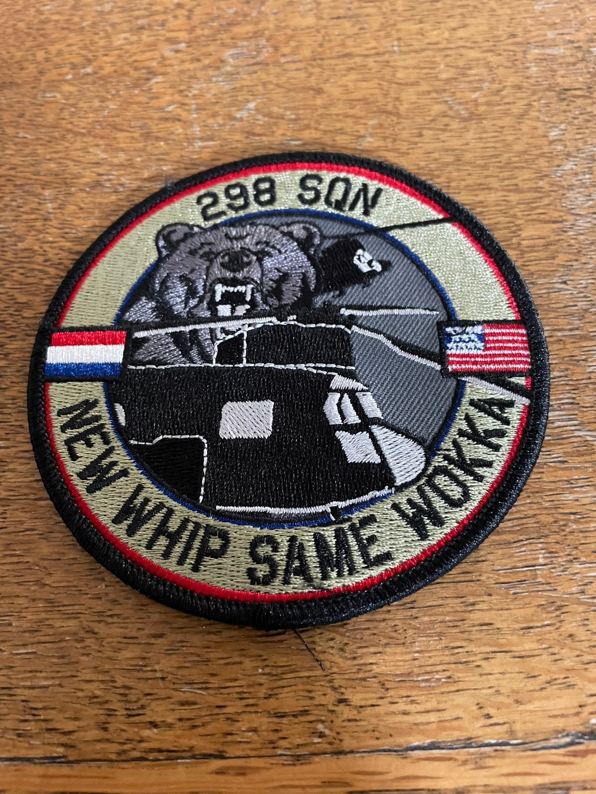Patch 298 SQN new whip same wokka, Verzenden, Zo goed als nieuw, Patch, Badge of Embleem