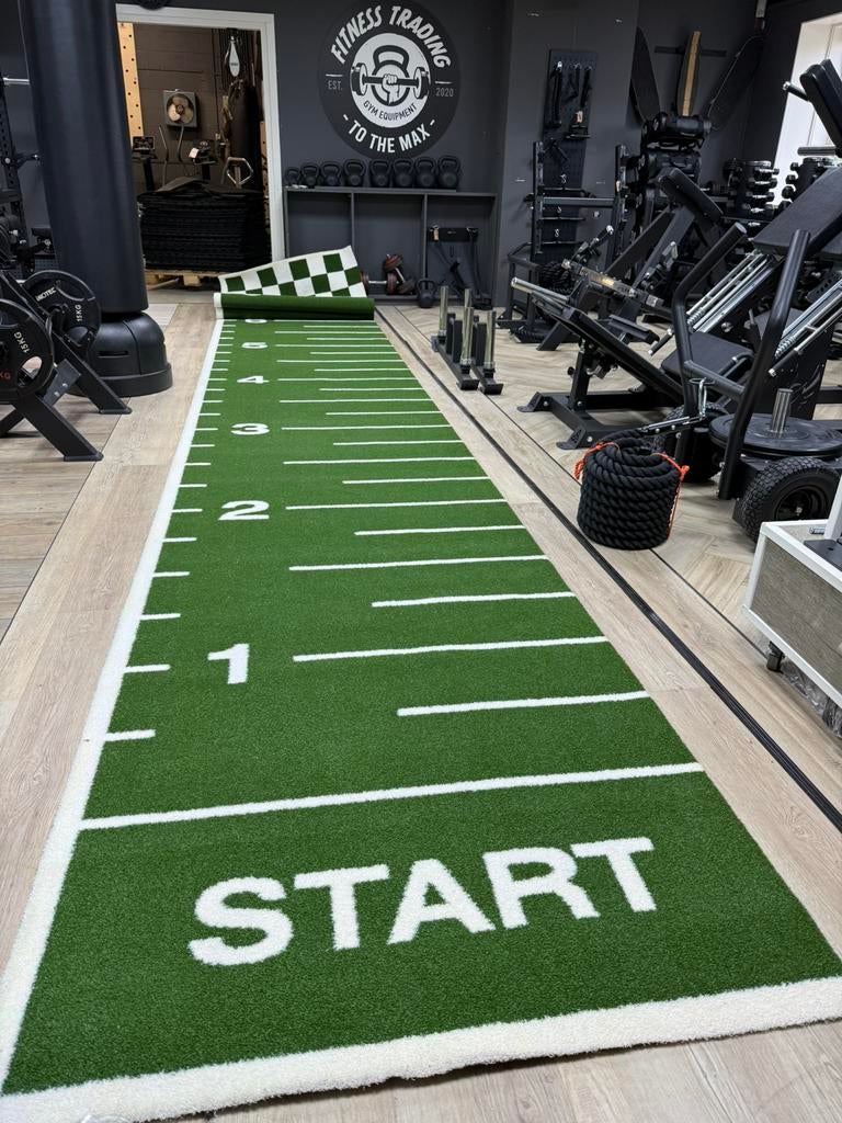 Nieuwe groene sprinttrack van Gorilla Grip 10x1,2 meter, Nieuw, Ophalen of Verzenden, ., Info@fitnesstradingtothemax.nl