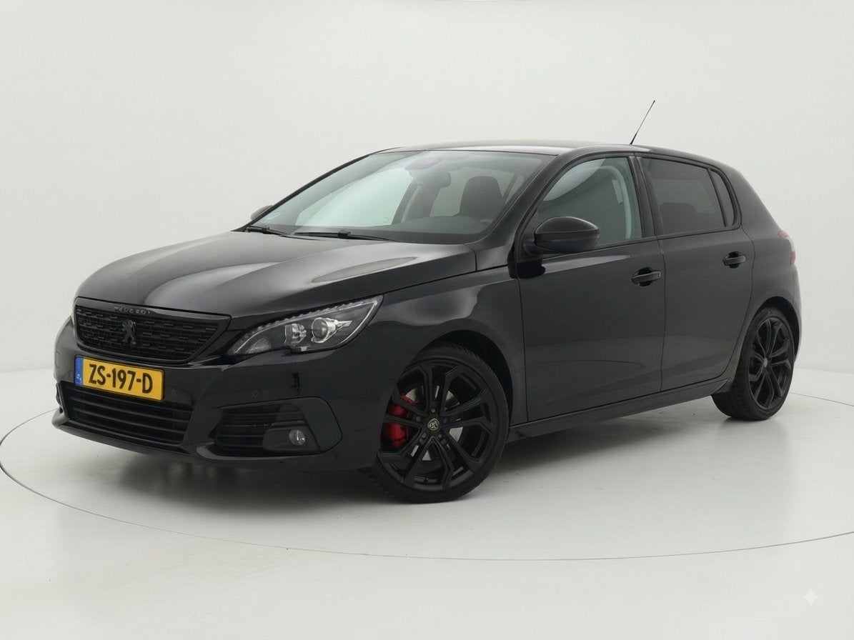 Peugeot 308 1.2 AUT/PANO/CARPLAY, Auto's, Peugeot, Automaat, Zwart, 1199 cc, Leder en Stof