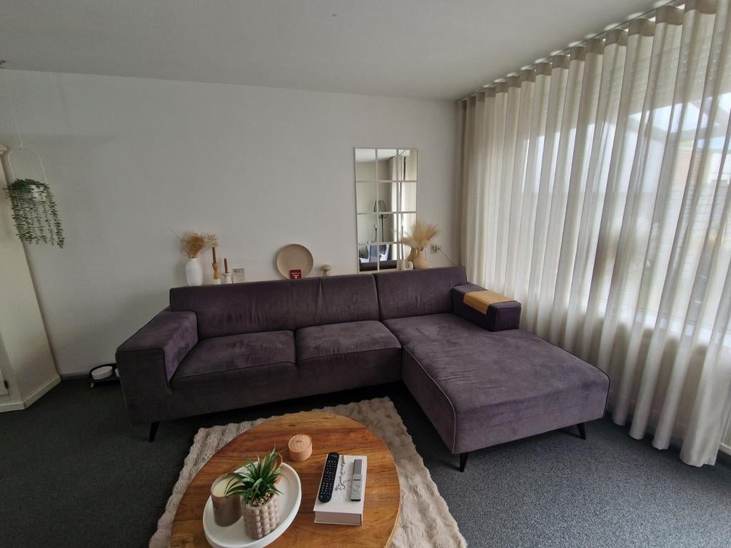 Loungebank grijs, Ophalen, 250 tot 300 cm, Hoekbank, Zo goed als nieuw