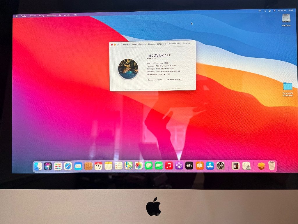 Zeer nette iMac 21,5 inch eind 2009 16Gb 500Gb HDD., Computers en Software, Apple Desktops, 2 tot 3 Ghz, HDD, IMac, Ophalen of Verzenden