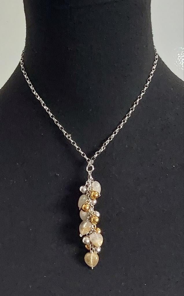 Zilveren Jasseron ketting met hartjes bedels 925 zilver 925, Sieraden, Tassen en Uiterlijk, Kettingen, Ophalen of Verzenden, Zilver