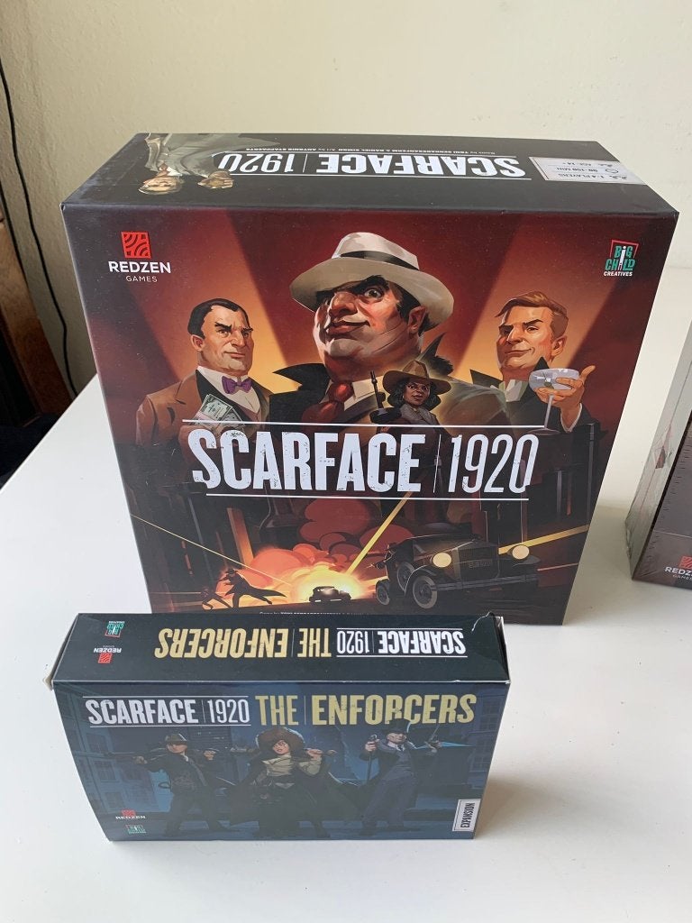 Scarface 1920 + The Enforcers  kickstarter, Een of twee spelers, Ophalen of Verzenden, Zo goed als nieuw, Redzen Games