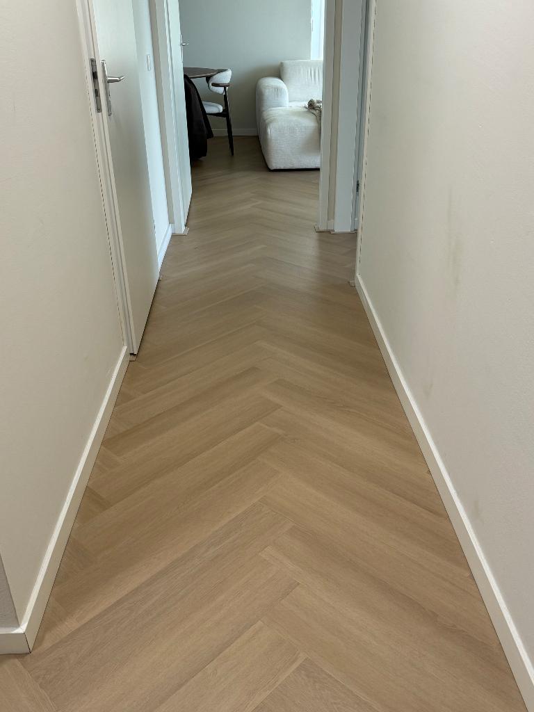 Pvc Visgraat beige 5mm, Huis en Inrichting, Stoffering | Vloerbedekking, Ophalen, Beige, Nieuw, Visgraat