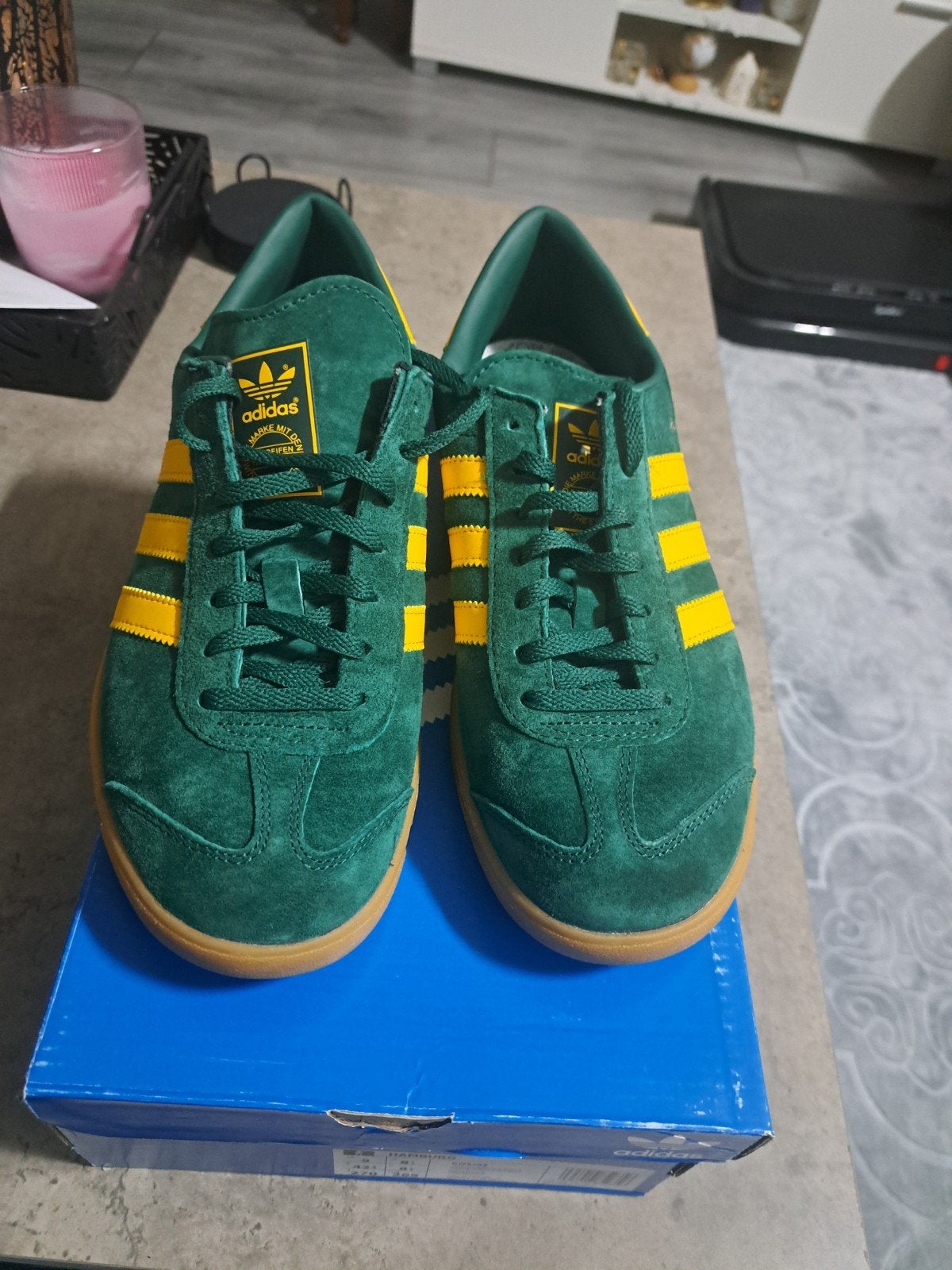 22Adidas Hamburg Sneakers - Groen/Geel - Maat 42, Overige kleuren, Nieuw, Ophalen of Verzenden, Sneakers of Gympen