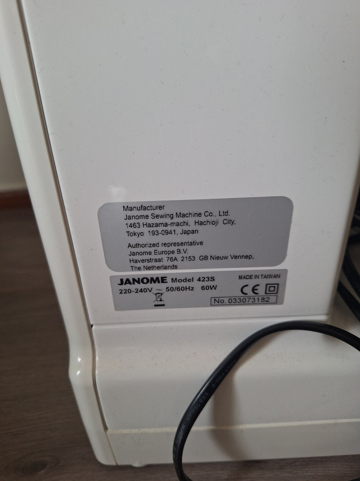 Janome Naaimachine Model 423S, Hobby en Vrije tijd, Naaimachines en Toebehoren, Ophalen, Gebruikt, Naaimachine, Janome