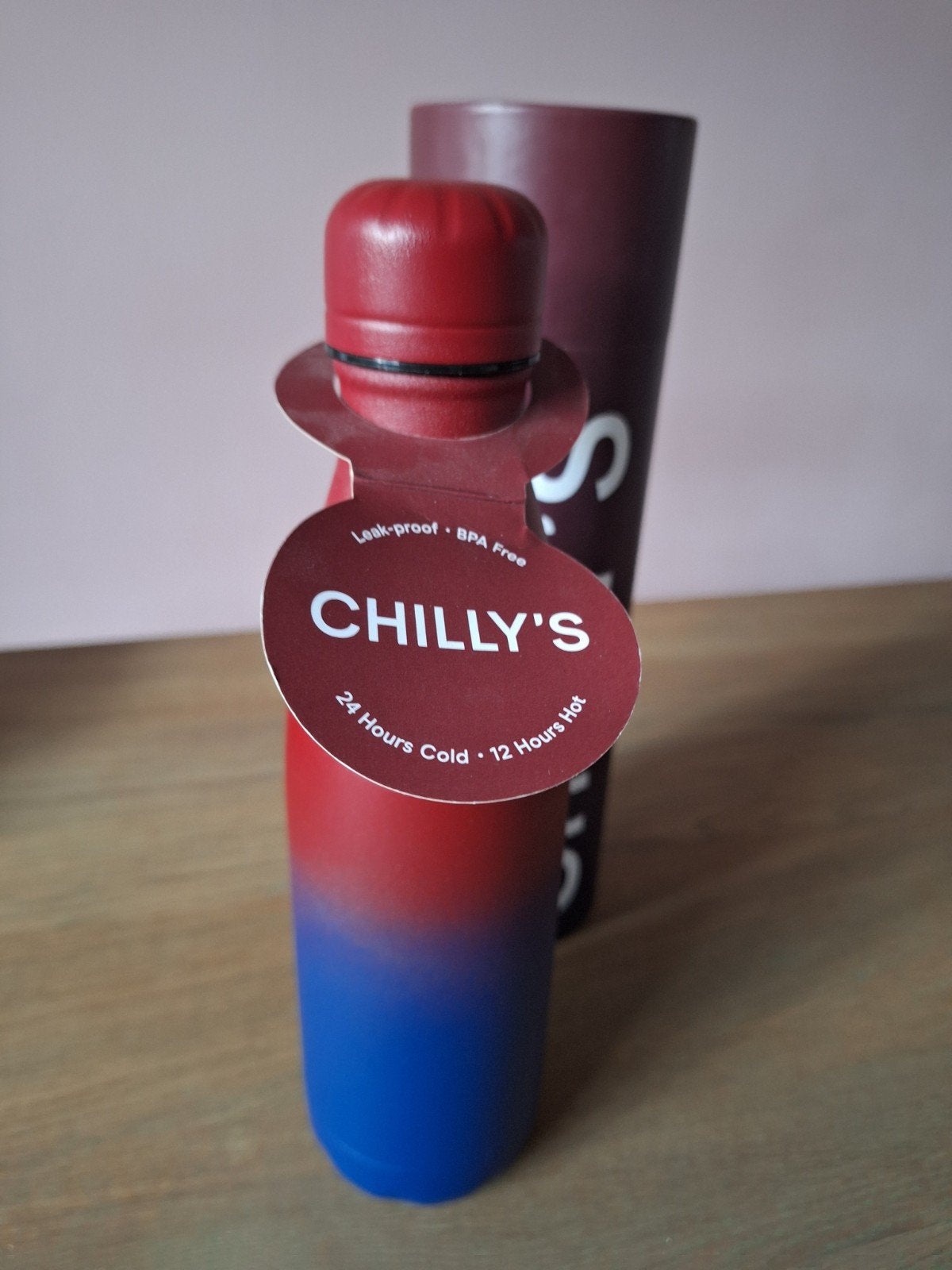 Chilly's Fles - Gradient Edition - Rood/Blauw - 500ml, Ophalen, Nieuw