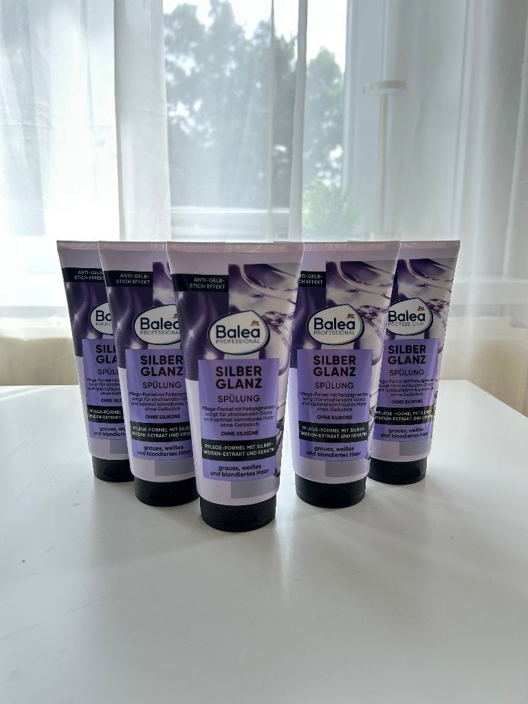 Balea Professional Zilver Glans Conditioner - 5x 200 ml, Ophalen of Verzenden, Nieuw, Shampoo of Conditioner