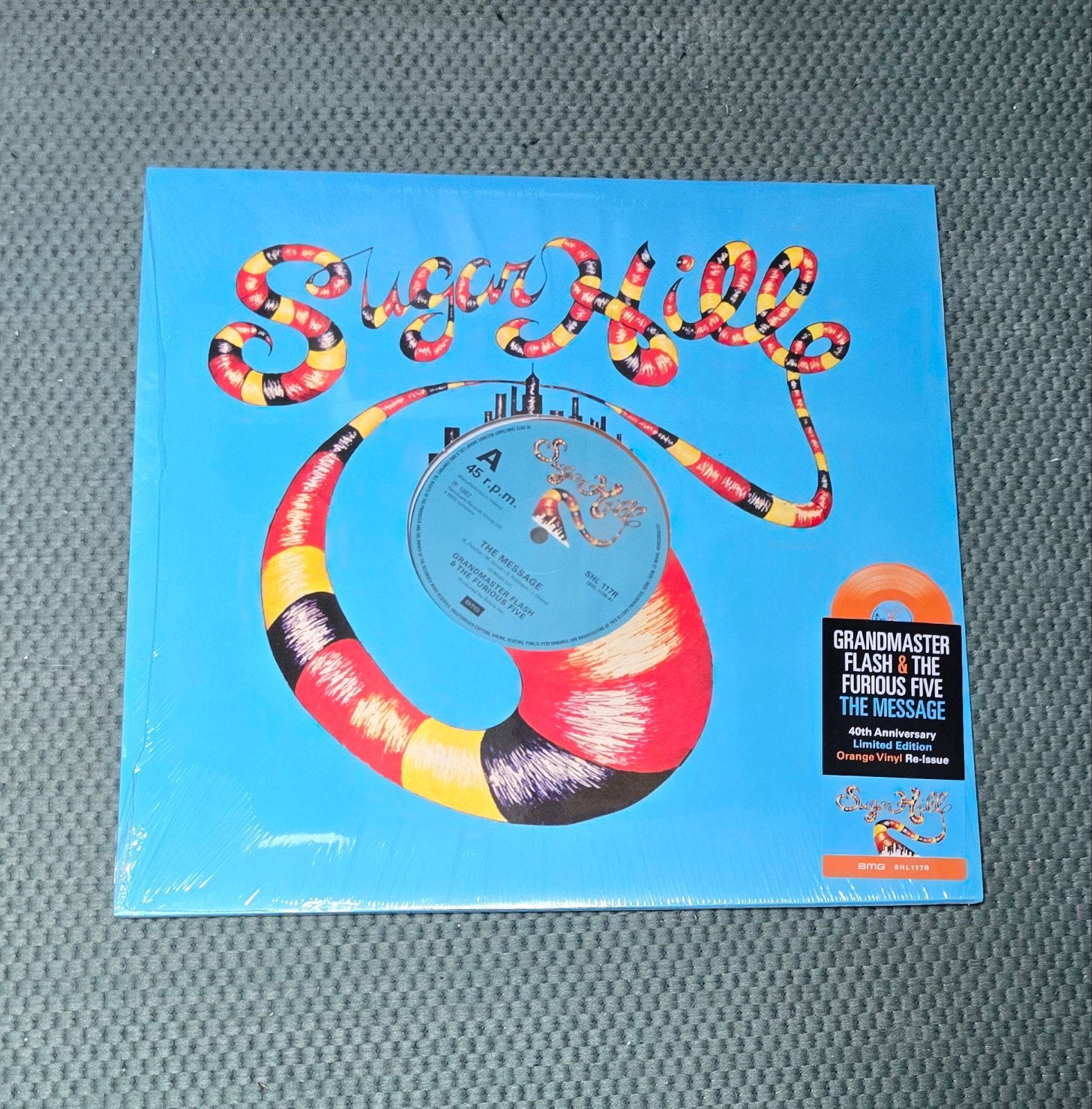 grandmaster flash the message lp orange vinyl, Ophalen of Verzenden, LP