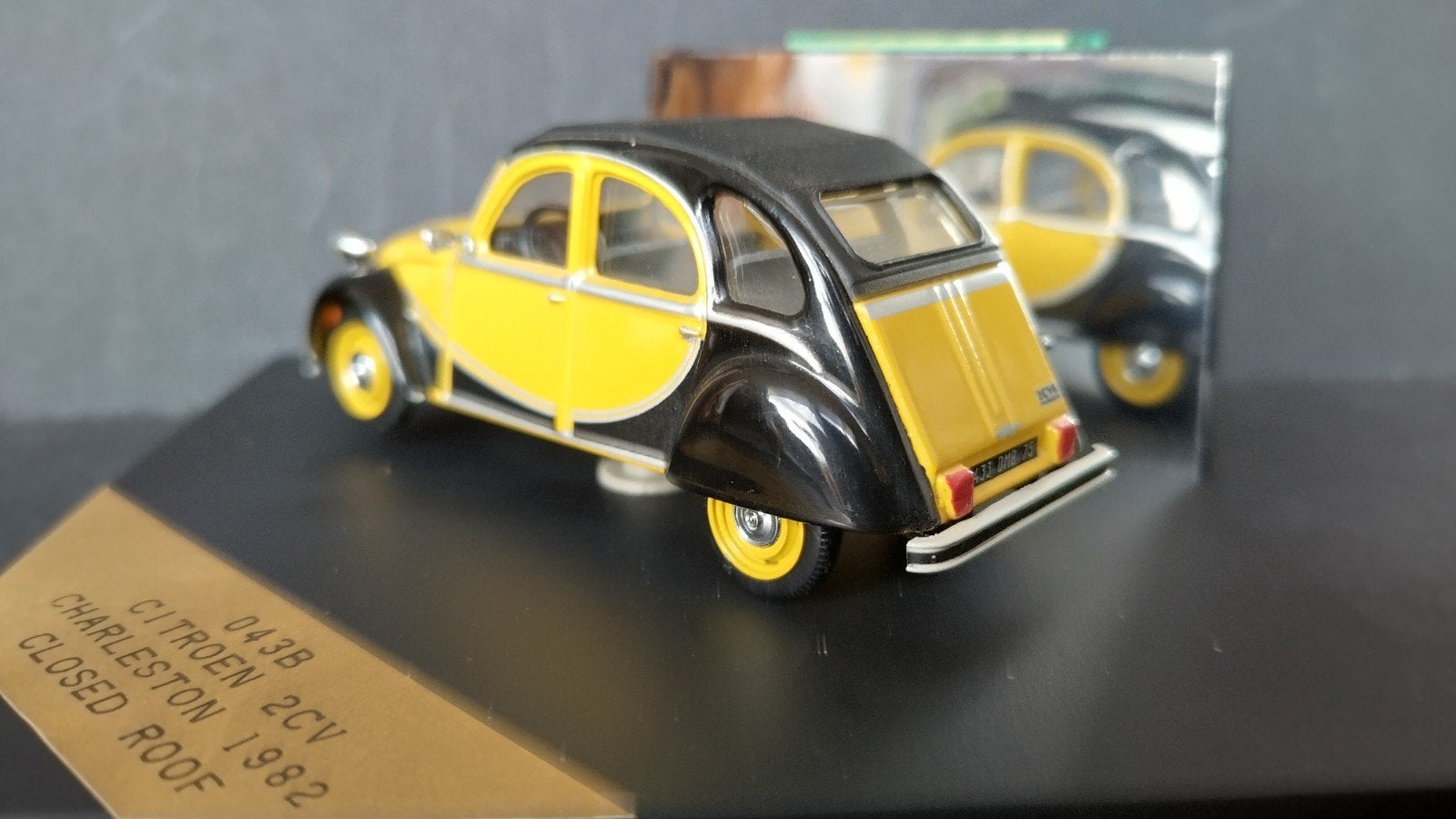 Citroen 2cv Charleston Geel zwart 1:43 Vitesse Pol, Overige merken, Auto, Verzenden, .