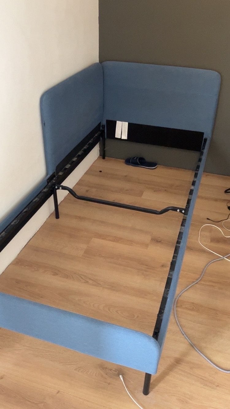 Blakullen bed 1 persoons 90x200, Gebruikt, 90 cm, Eenpersoons, Blauw