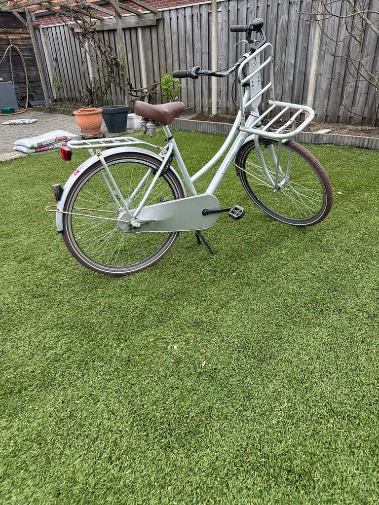 Damesfiets met voordrager en terugtraprem, Fietsen en Brommers, Fietsen | Dames | Damesfietsen, Overige merken, Terugtraprem, Ophalen of Verzenden