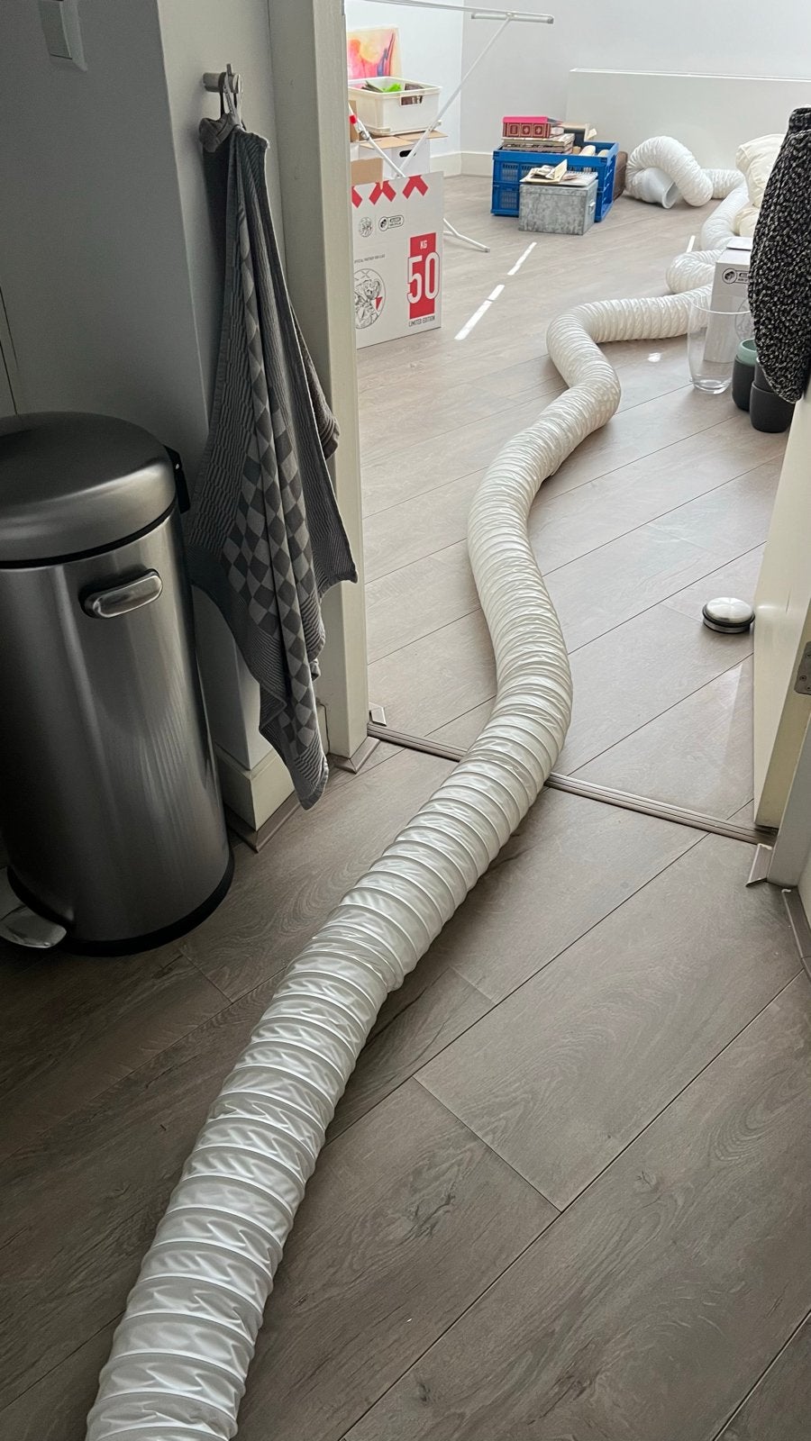 JustFire Mobiele Airco 7000 BTU met 9m afvoerslang en raamho, Ophalen, Gebruikt, Minder dan 60 m³, 3 snelheden of meer