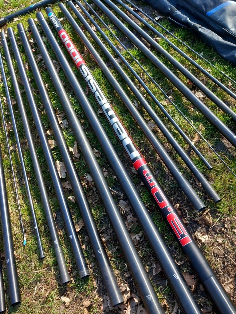 Vaste hengel/pack Matrix Nemesis 1000(de rode!) >> 13m, Ophalen, Zo goed als nieuw, Vaste hengel