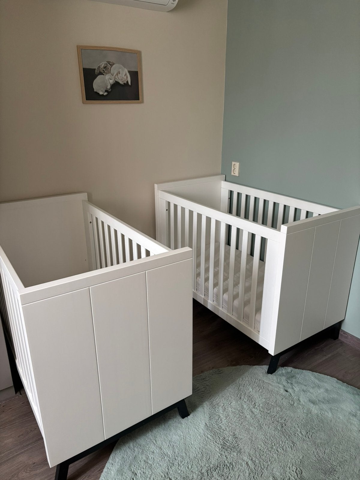 Babykamer voor tweeling – TWF Trendy – 2 ledikanten, Ophalen, Zo goed als nieuw, Jongetje of Meisje