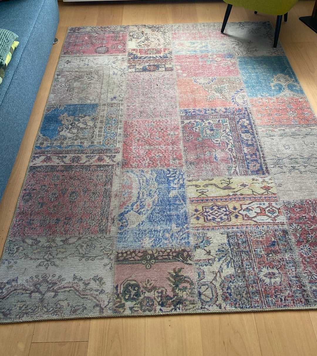 Patchwork tapijt (225x160), Ophalen, Zo goed als nieuw, Rechthoekig, 200 cm of meer