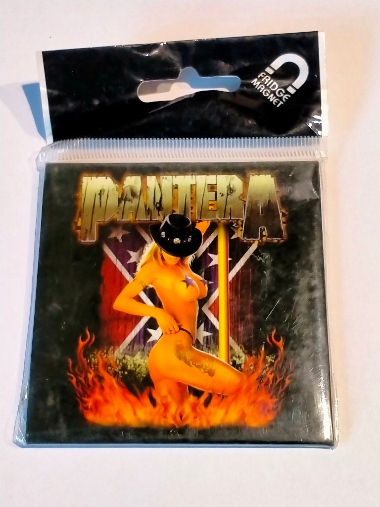 Pantera cowboys muziek band koelkast magneet, Verzamelen, Muziek, Artiesten en Beroemdheden, Ophalen of Verzenden, Zo goed als nieuw