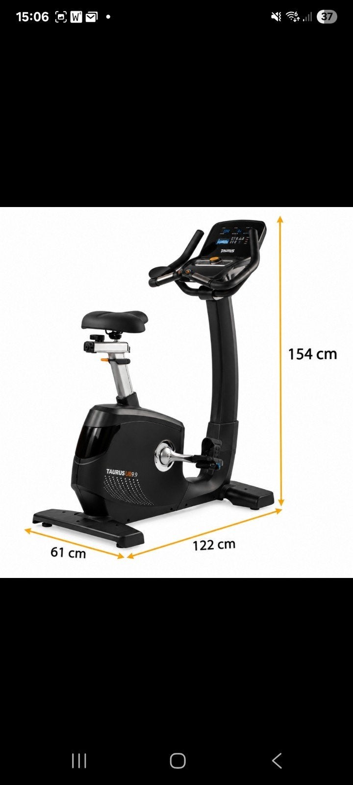 Hometrainer Taurus UB 9.9, Sport en Fitness, Ophalen, Zo goed als nieuw, Hometrainer